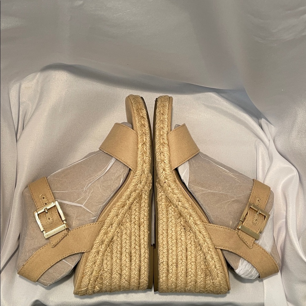 Beige Wedge Rope Sandals - Picture 6 of 9